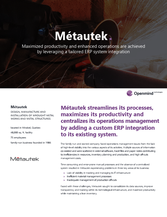 Metautek's journey in addressing software challenges for metal fabrication manufacturers Discover how a major metal manufacturer achieved success with custom solutions